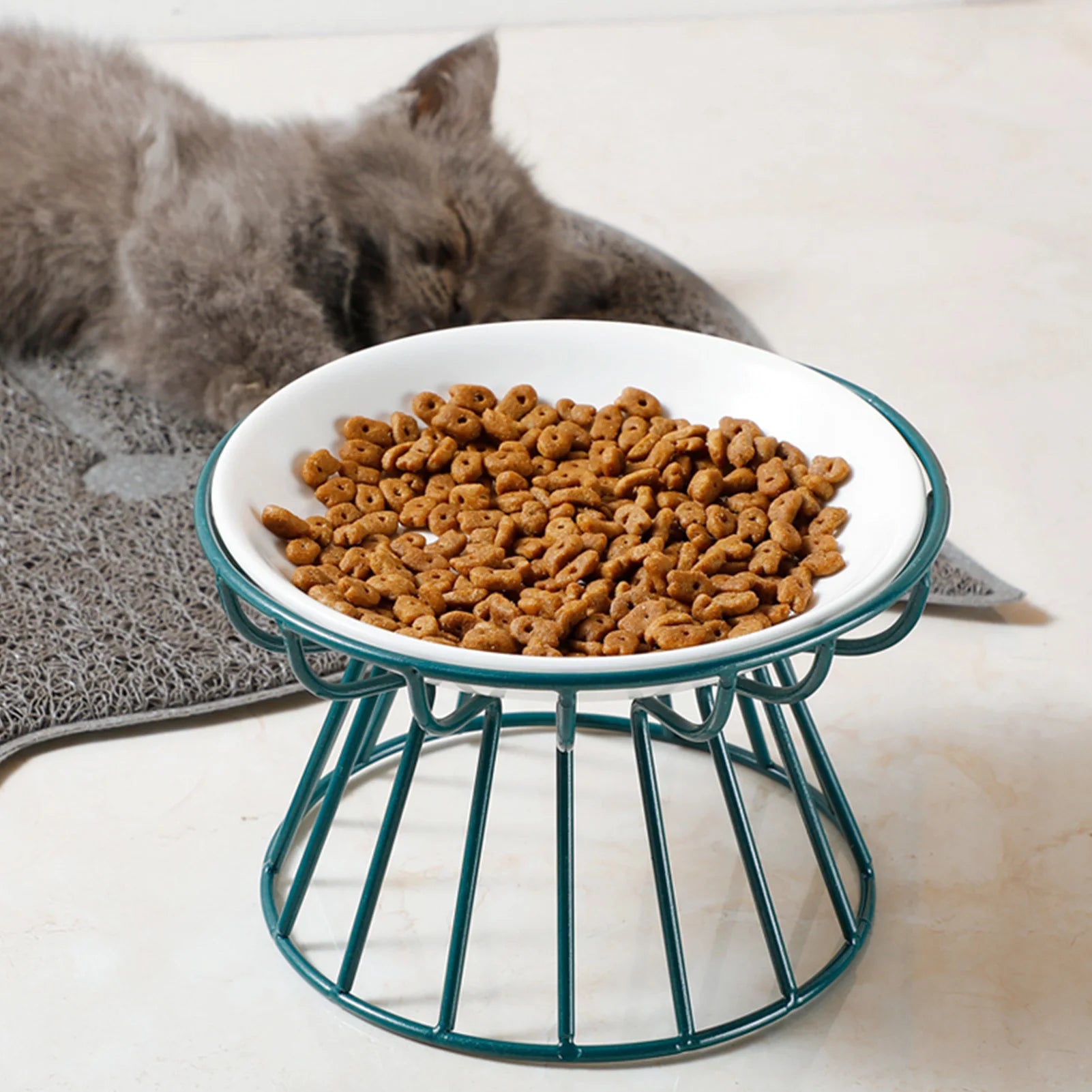 Ceramic Non-Slip Cat Food & Water Bowl