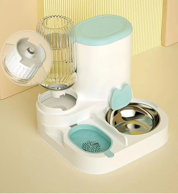 Automatic Pet Feeder and Water Dispenser – Integrated Food & Water Bowl for Cats and Dogs