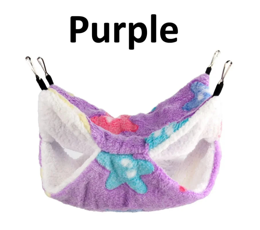 Double-Layer Fleece Hanging Hammock for Guinea Pigs & Small Pets