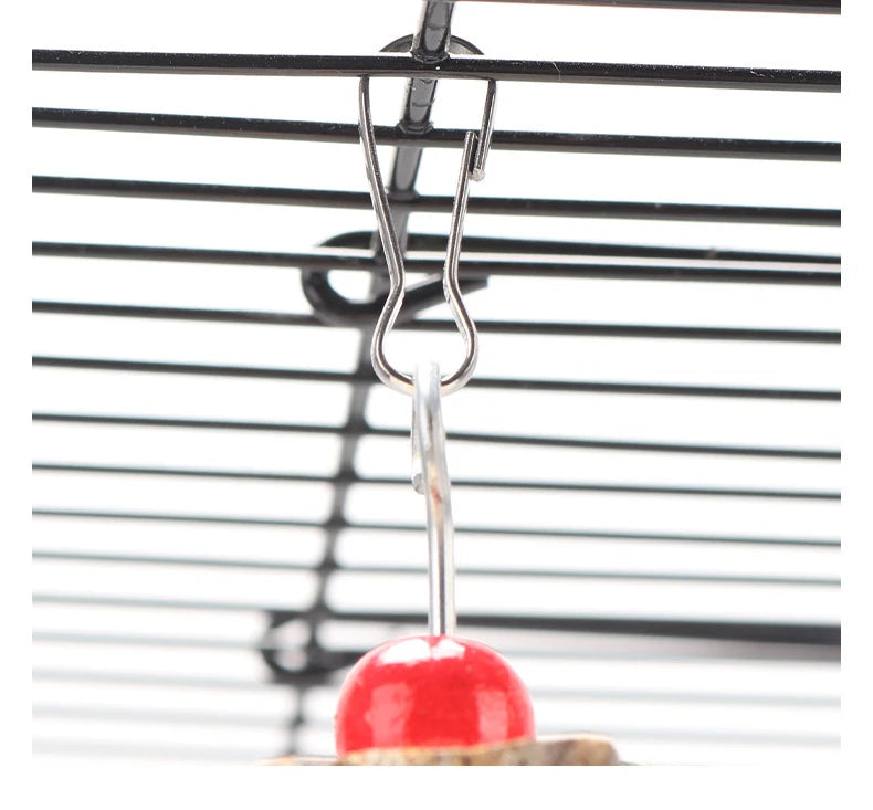 Natural Wooden Parrot Chew Toy — Bird Cage Chewing & Destruction Toy