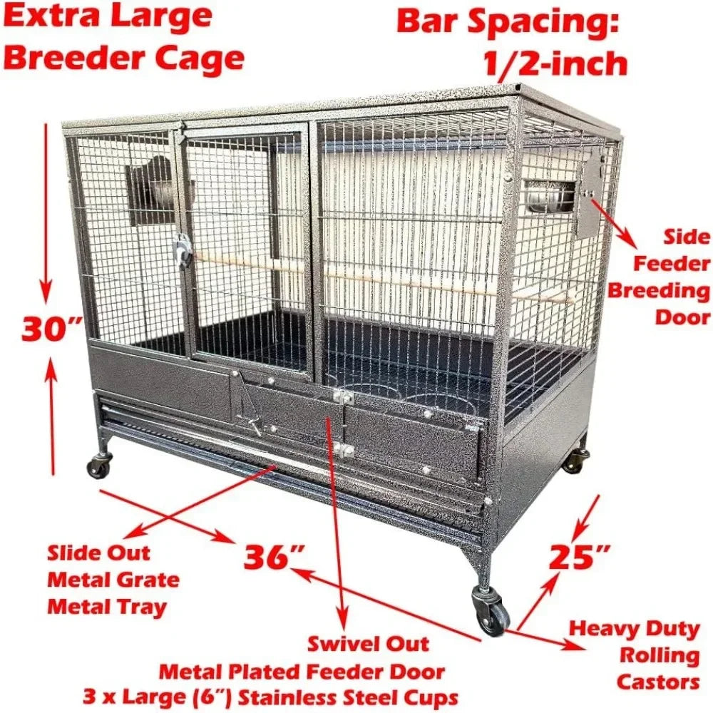 X-Large Heavy-Duty Stacker Bird Breeding Cage