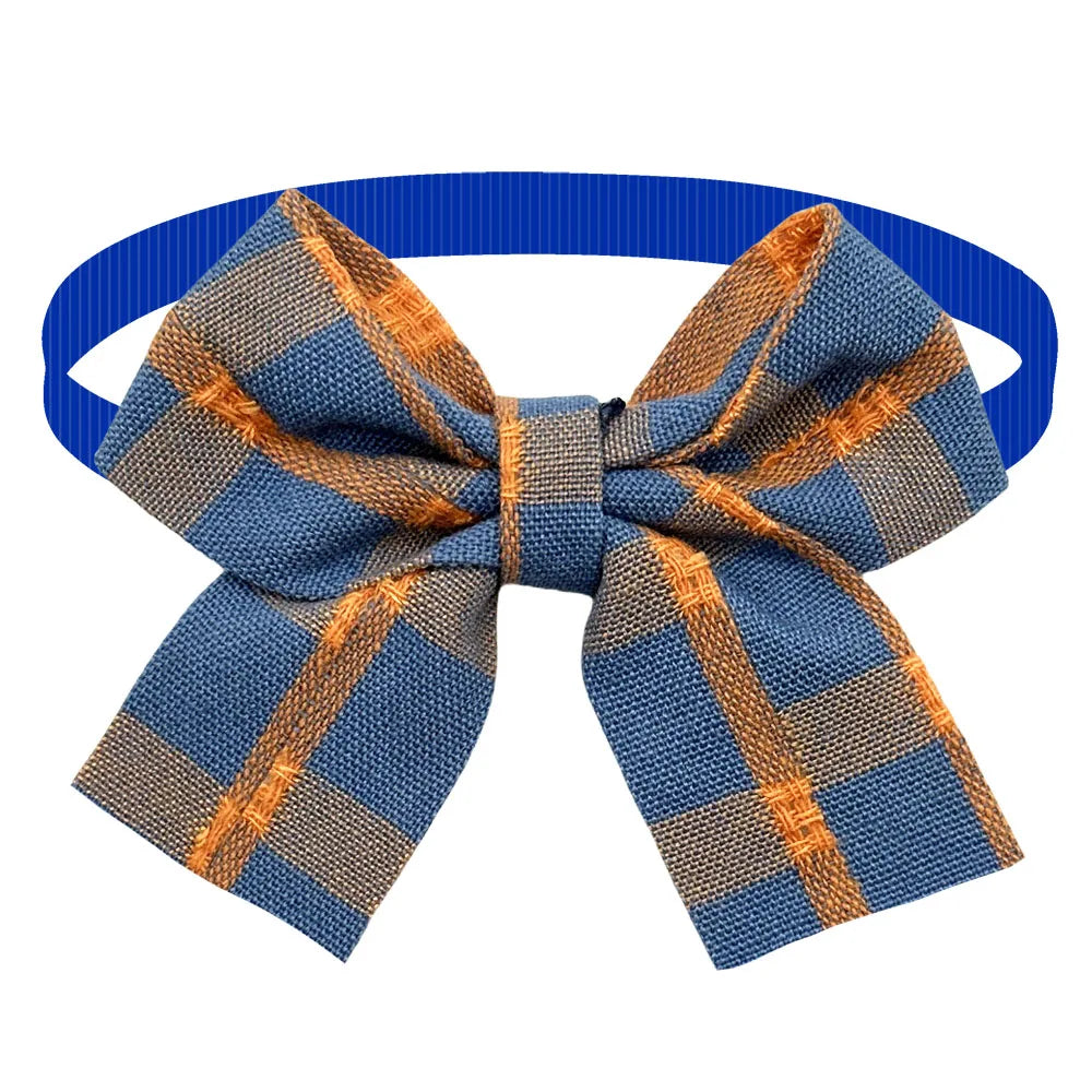 50/100pcs Adjustable Plaid Bow Ties for Small Dogs & Cats