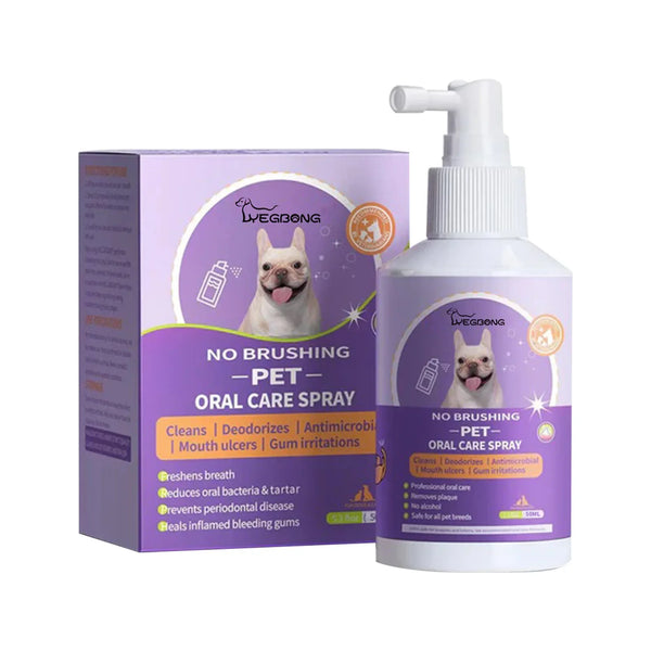 Pet Oral Cleanse Spray for Dogs & Cats, Breath Freshener & Tartar Remover
