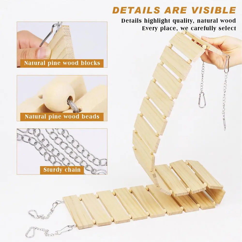 Weatherproof Wooden Chicken Swing & Bird Stand