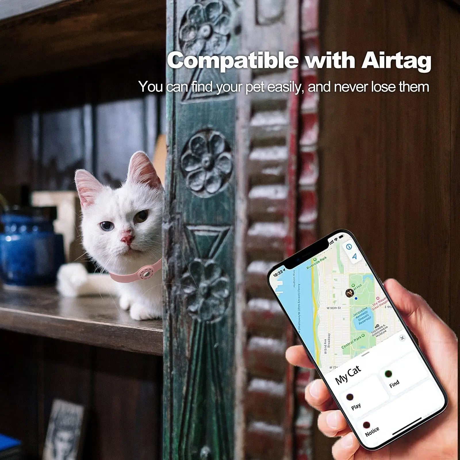 Silicone Anti-Lost Pet Collar for Apple AirTag