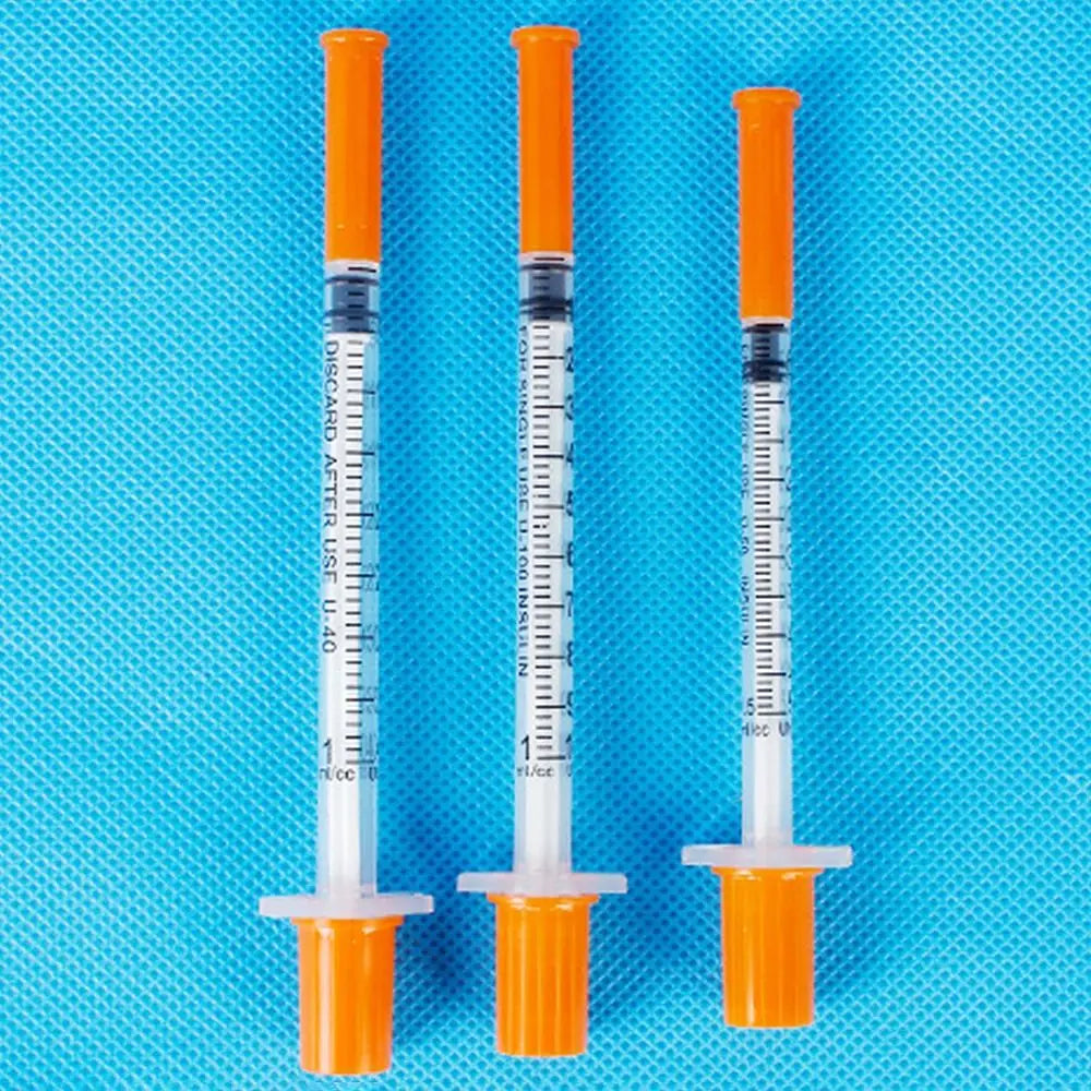 10pcs 1ml Disposable Veterinary Syringes with Needles, Sterile Insulin Syringes for Pets & Farm Animals