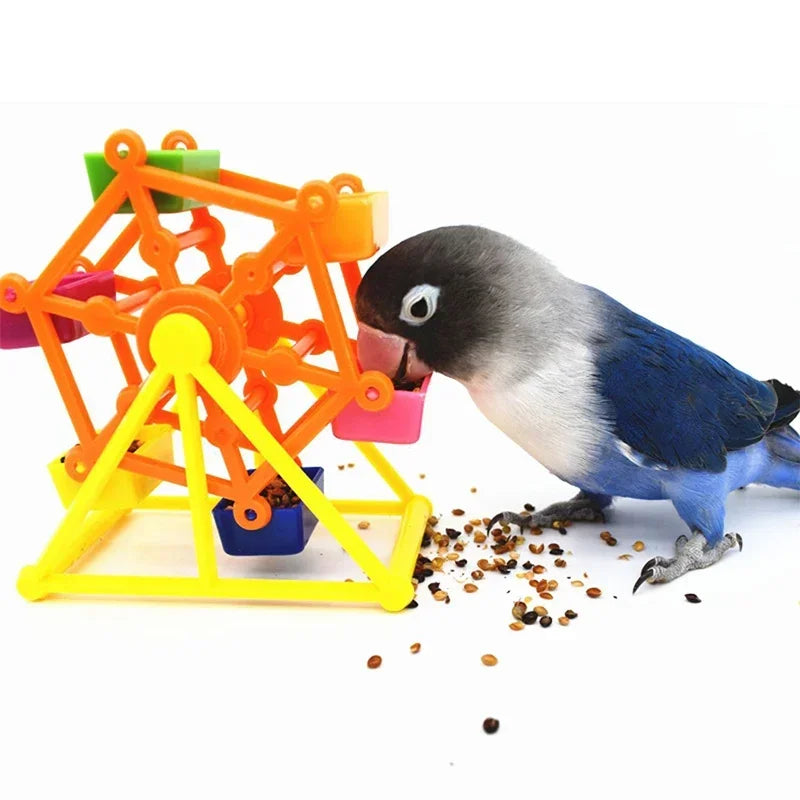 Colorful Rotating Windmill Bird Foraging & Training Toy
