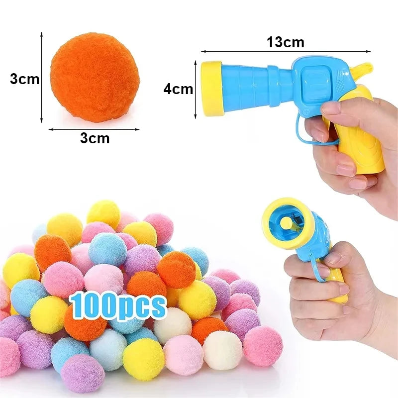 Interactive Cat Toy Launcher – Mini Shooting Game with Plush Balls for Kittens & Pets