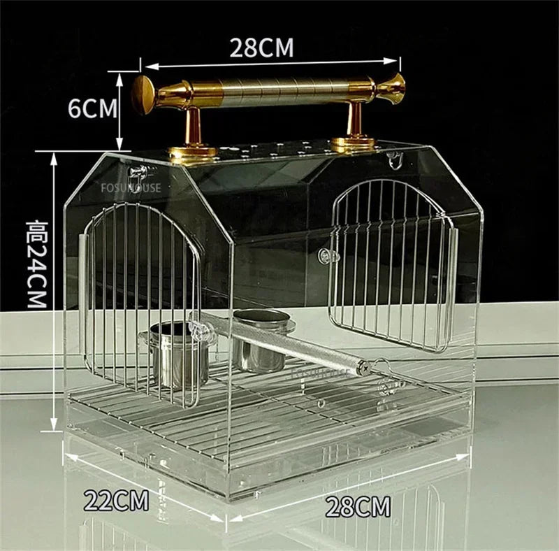 Modern Transparent Acrylic Bird Cage