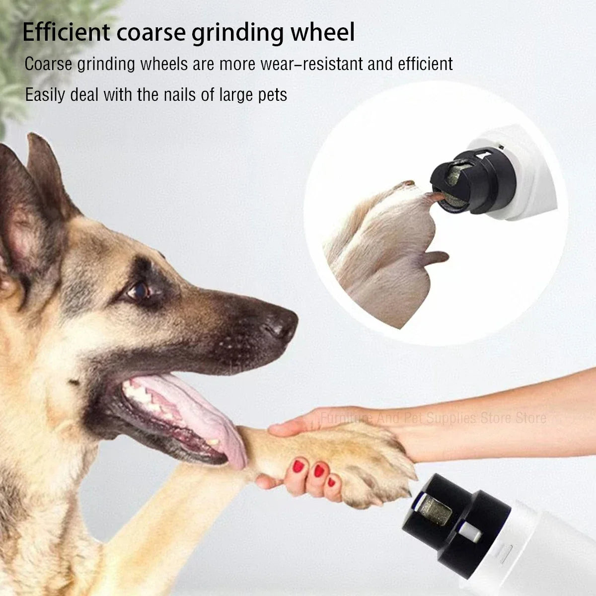 Rechargeable Electric Pet Nail Grinder with LED Light, Quiet Nail Clippers for Dogs & Cats