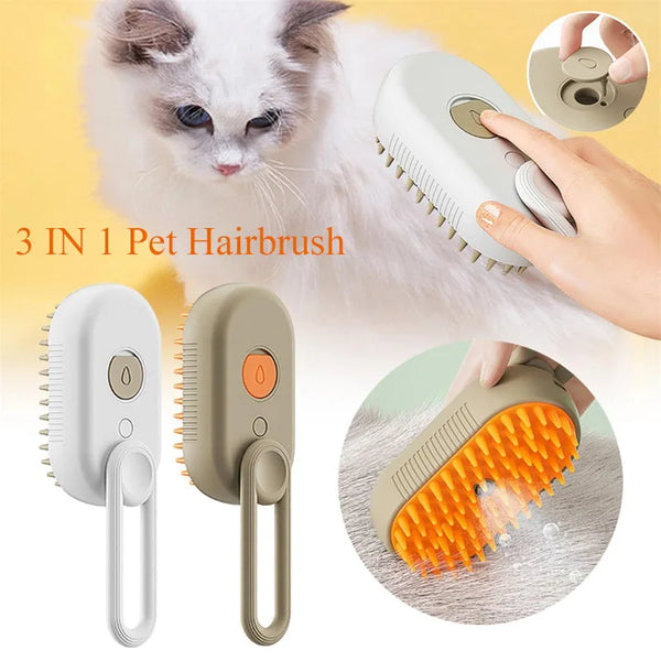 3-in-1 Electric Steam Grooming Brush