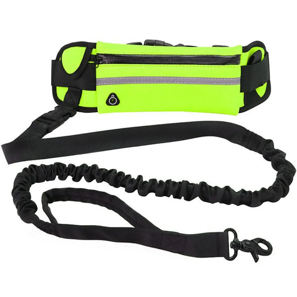 Hands-Free Reflective Dog Leash with Waist Bag