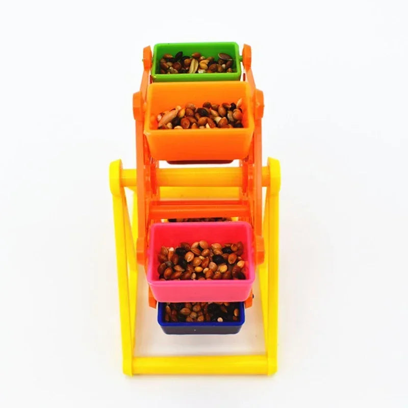 Colorful Rotating Windmill Bird Foraging & Training Toy