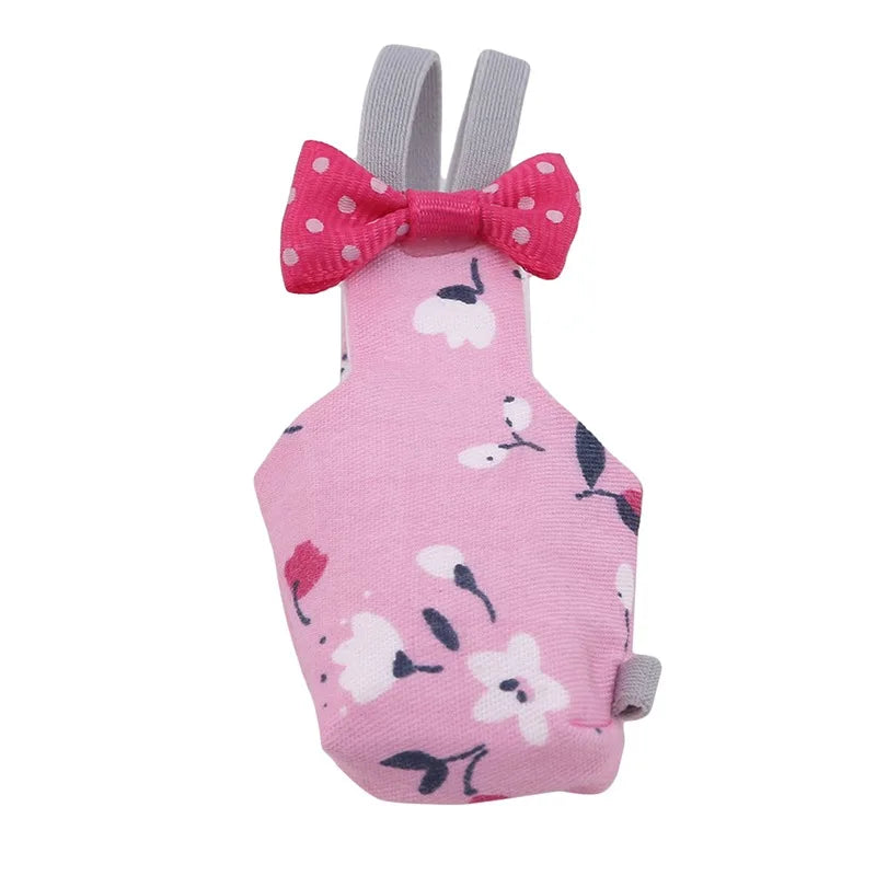 Colorful Parrot Diaper with Bowtie — Washable Flight Suit for Small to Large Pet Birds