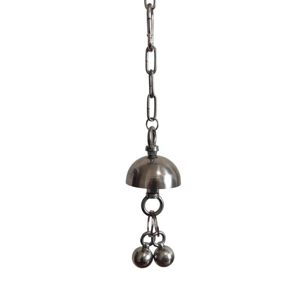 Heavy-Duty Stainless Steel Parrot Bell Toy
