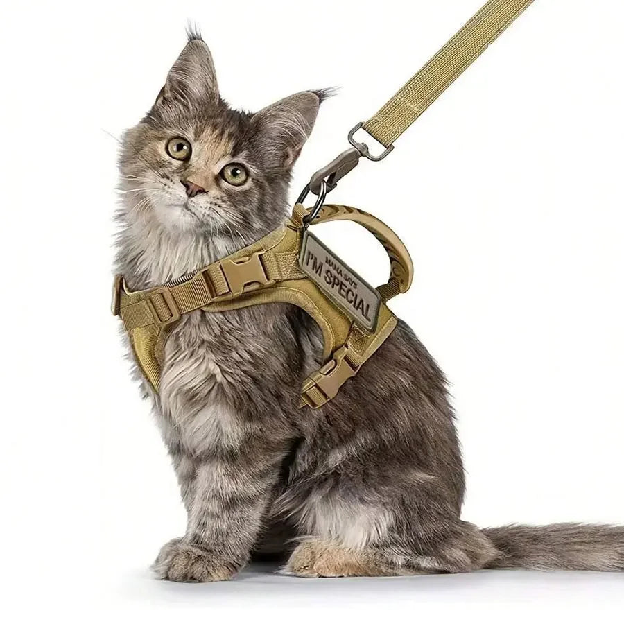Waterproof Adjustable Outdoor Cat Vest with Chest Strap