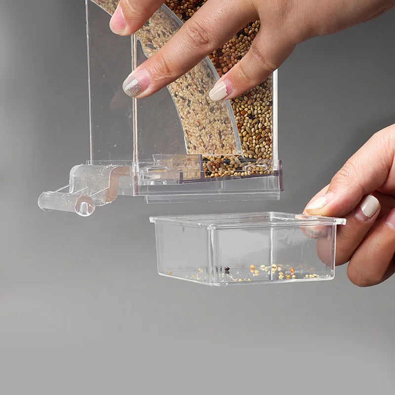 Spill-Proof Automatic Bird Feeder — Splash-Proof Outdoor Feeder for Parrots & Birds