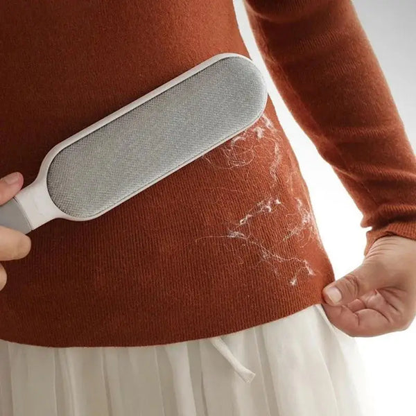 Double-Sided Pet Hair Remover Brush, Manual Lint Cleaner for Furniture & Clothing