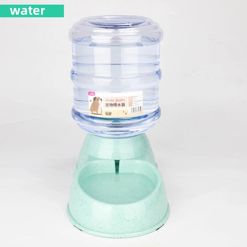 Large-Capacity Pet Feeder Bowl with Automatic Water Dispenser