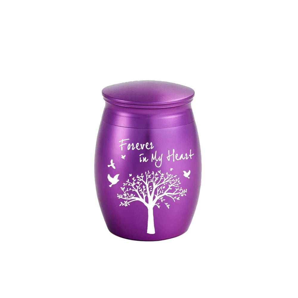 Tree of Life Keepsake Urn – Aluminum Memorial Ashes Holder