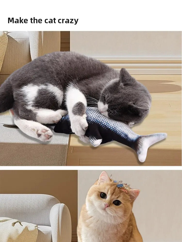 USB Rechargeable Floppy Fish Pet Toy