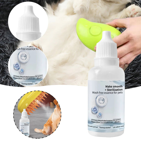 Pet No-Rinse Essence for Cats & Dogs – Deodorizing, Itch Relief & Moisturizing Grooming Spray