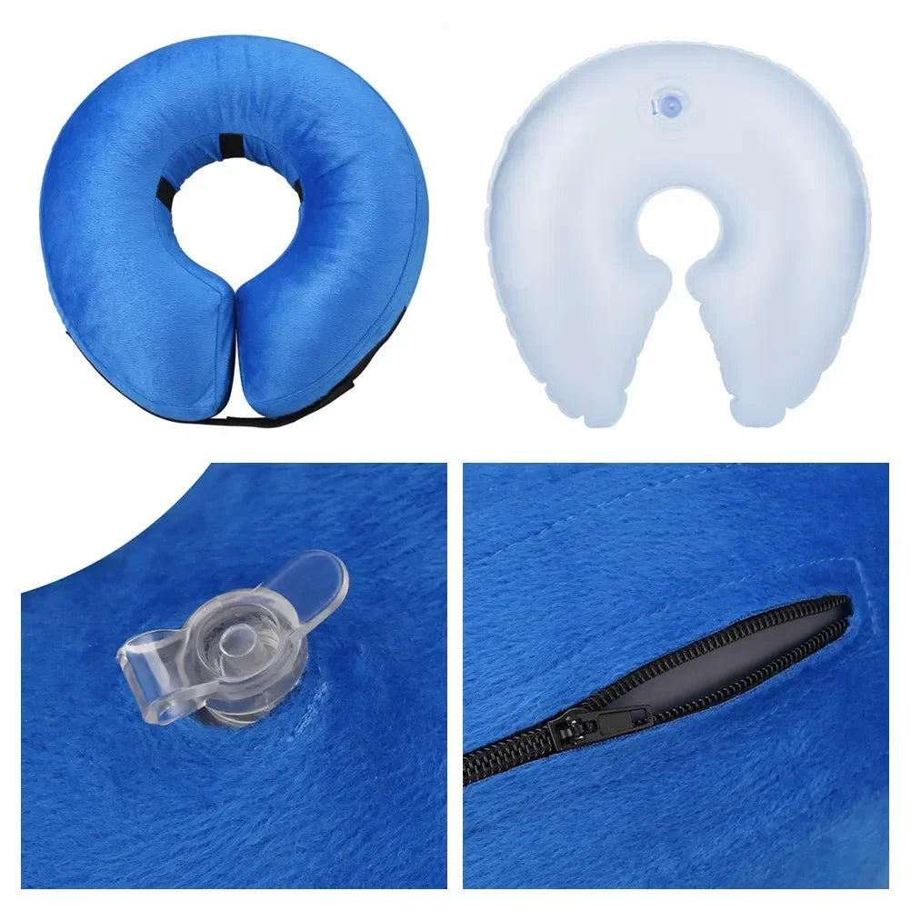 Protective Inflatable Dog Recovery Collar – Soft Pet Cone for Dogs and Cats
