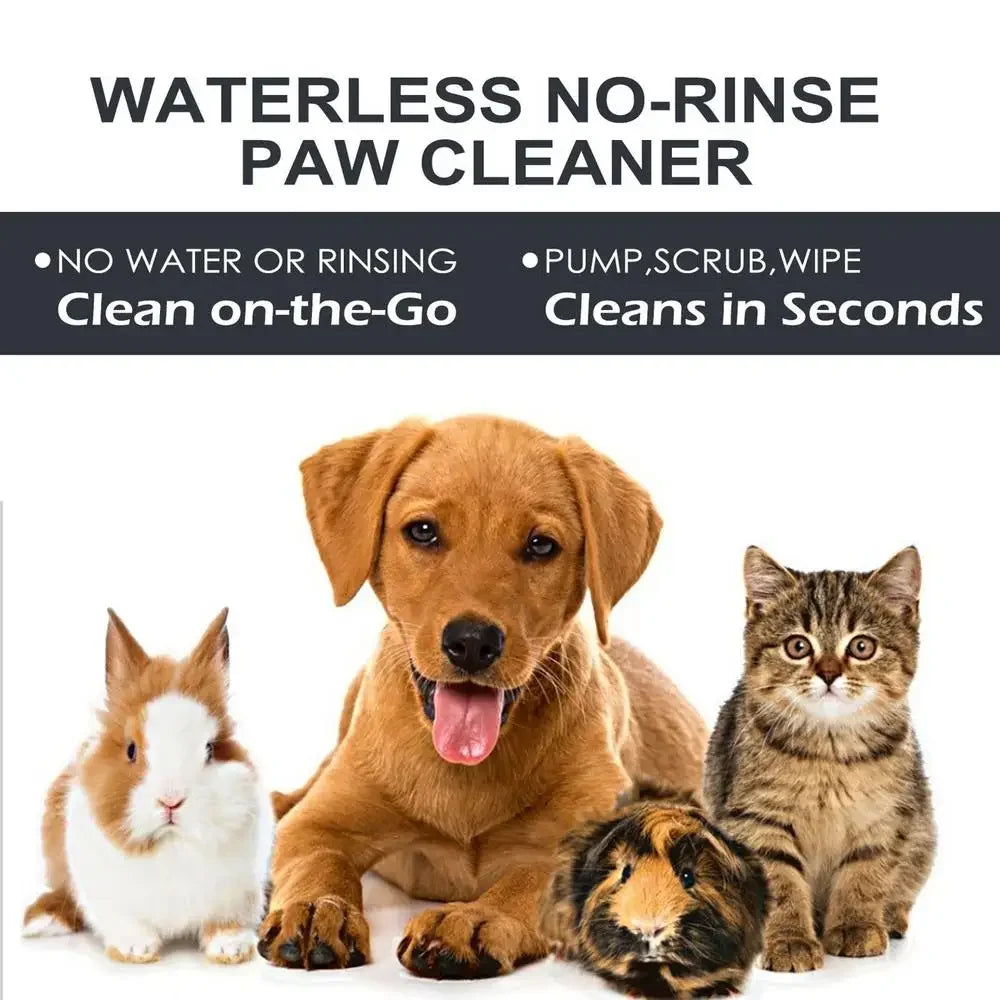 Pet Paw Cleaner Foam – Waterless Dog & Cat Paw Shampoo with Brush