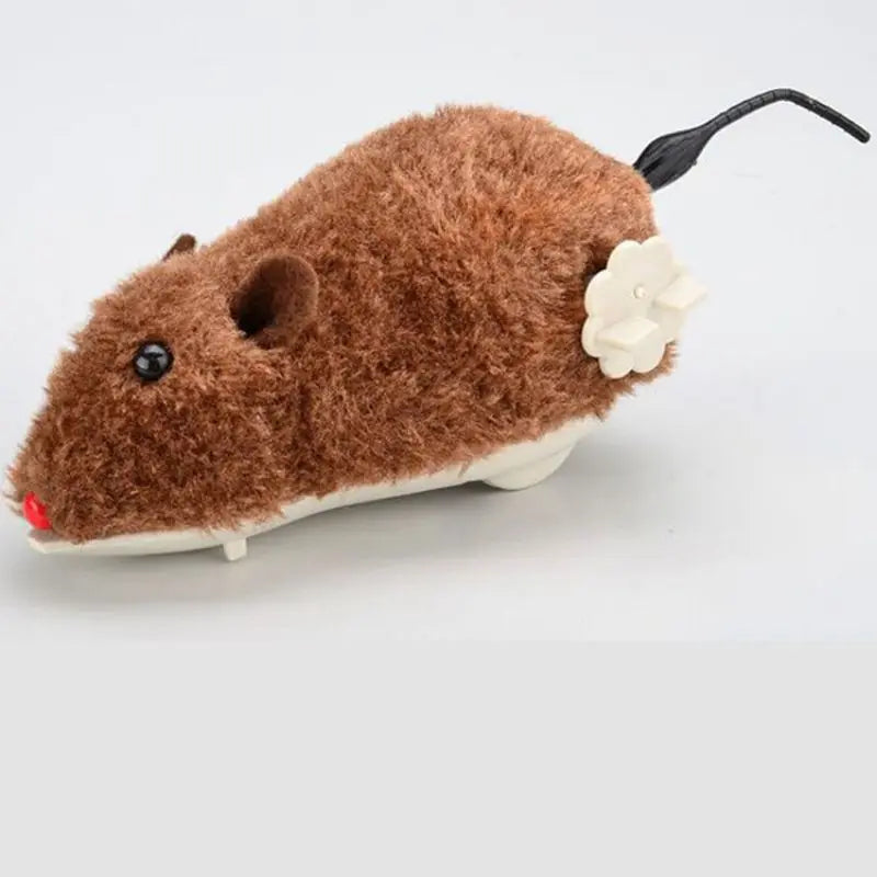 Lifelike Running Rat Toy for Cats, Dogs & Pets — Plush Chase Toy with Tail