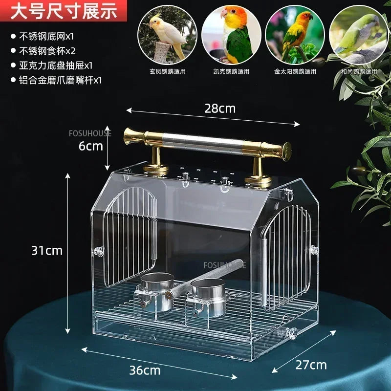 Modern Transparent Acrylic Bird Cage