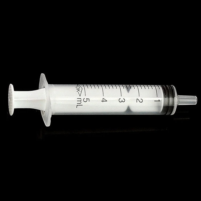 10pcs Disposable 5ml Plastic Syringes (No Needle) for Pet Feeding & Lab Use
