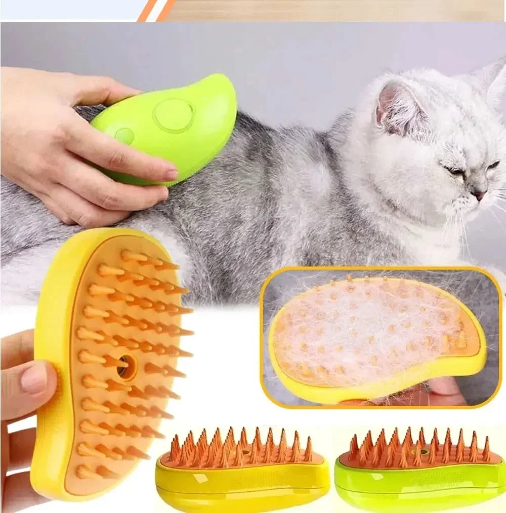 3-in-1 Electric Steam Grooming Brush