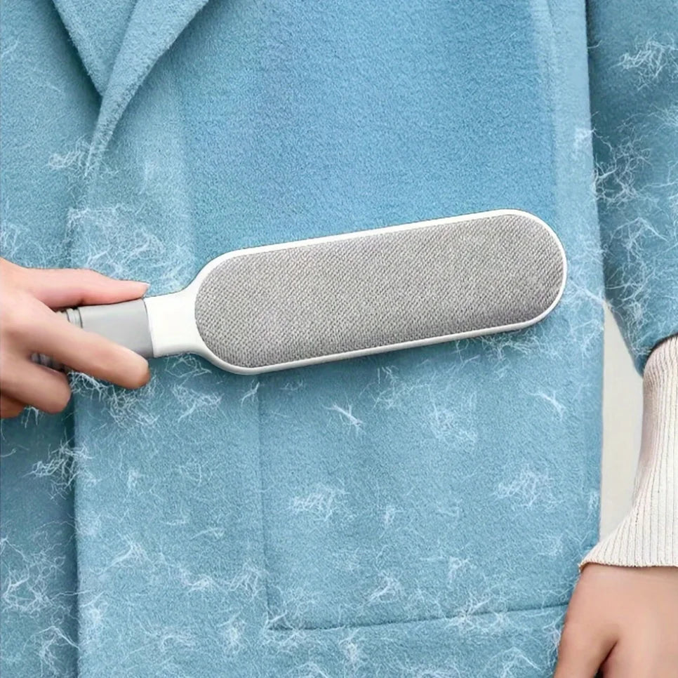 Double-Sided Pet Hair Remover Brush, Manual Lint Cleaner for Furniture & Clothing