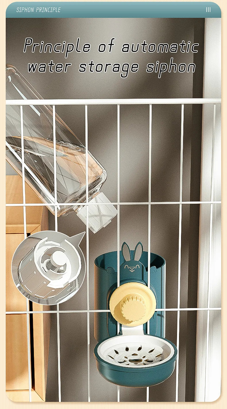 Automatic Hanging Pet Feeder with Water Bottle & Food Dispenser