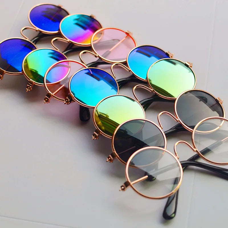 Vintage Round Pet Sunglasses for Small Dogs & Cats