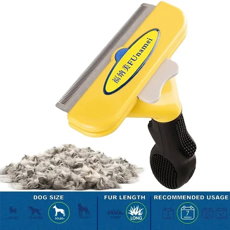 Large Pet Grooming Comb – Hair Remover & Massage Brush for Dogs and Cats