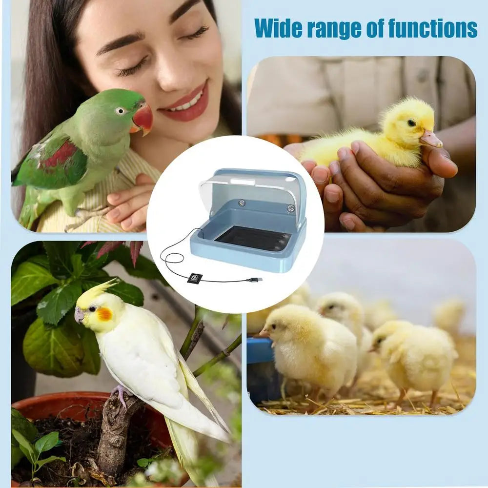 Chicken Brooder Box & Bird Incubator with Adjustable Heating