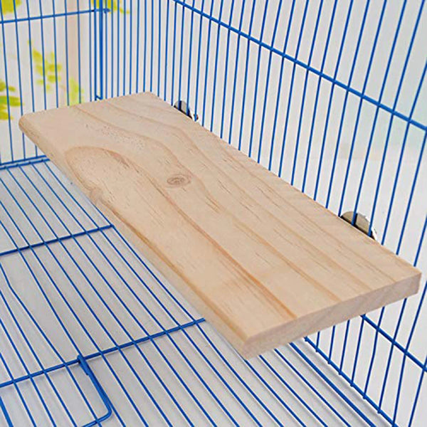 Wooden Jumping Platform & Perch Toy — Cage Accessory for Birds, Hamsters & Gerbils