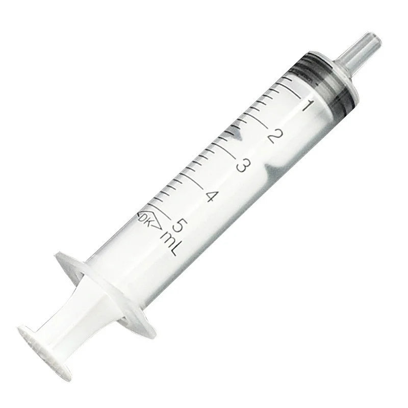 10pcs Disposable 5ml Plastic Syringes (No Needle) for Pet Feeding & Lab Use