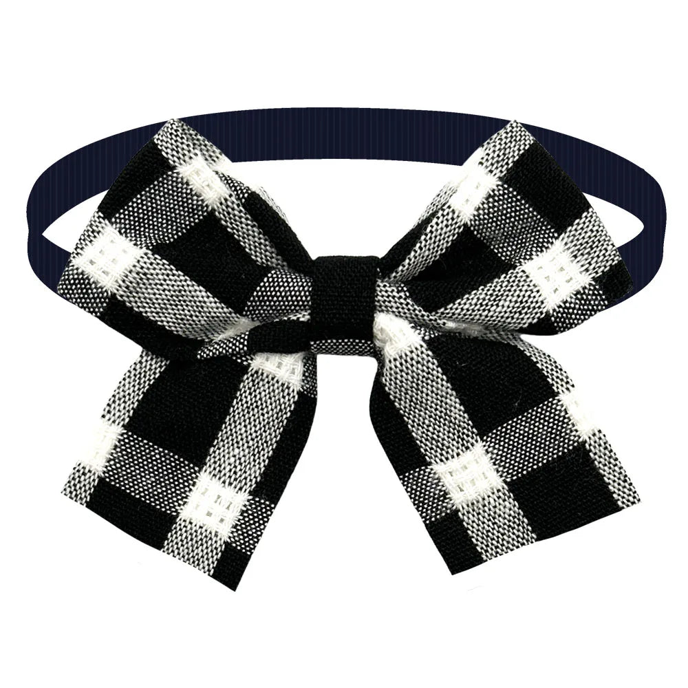 50/100pcs Adjustable Plaid Bow Ties for Small Dogs & Cats