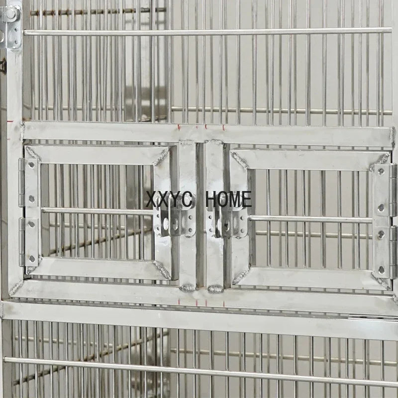 Luxury Stainless Steel Double Bird Cage