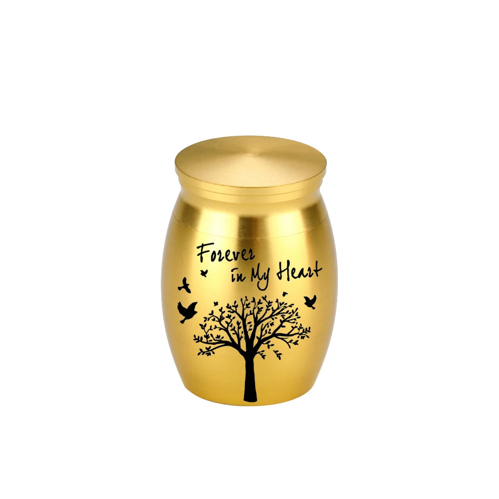 Tree of Life Keepsake Urn – Aluminum Memorial Ashes Holder