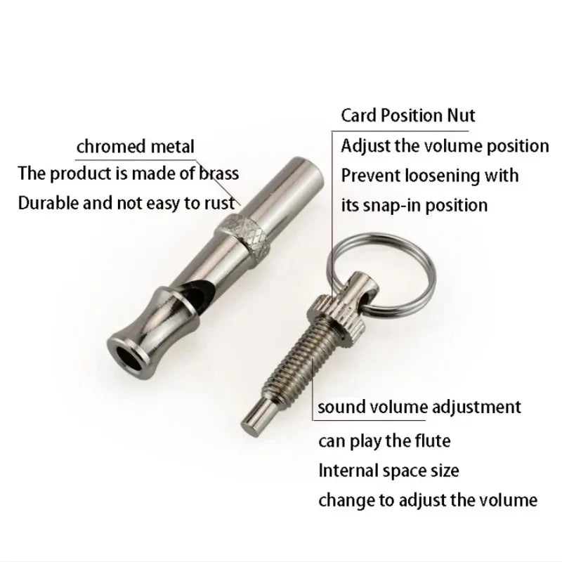 Ultrasonic Dog Training Whistle with Adjustable Frequency & Keychain