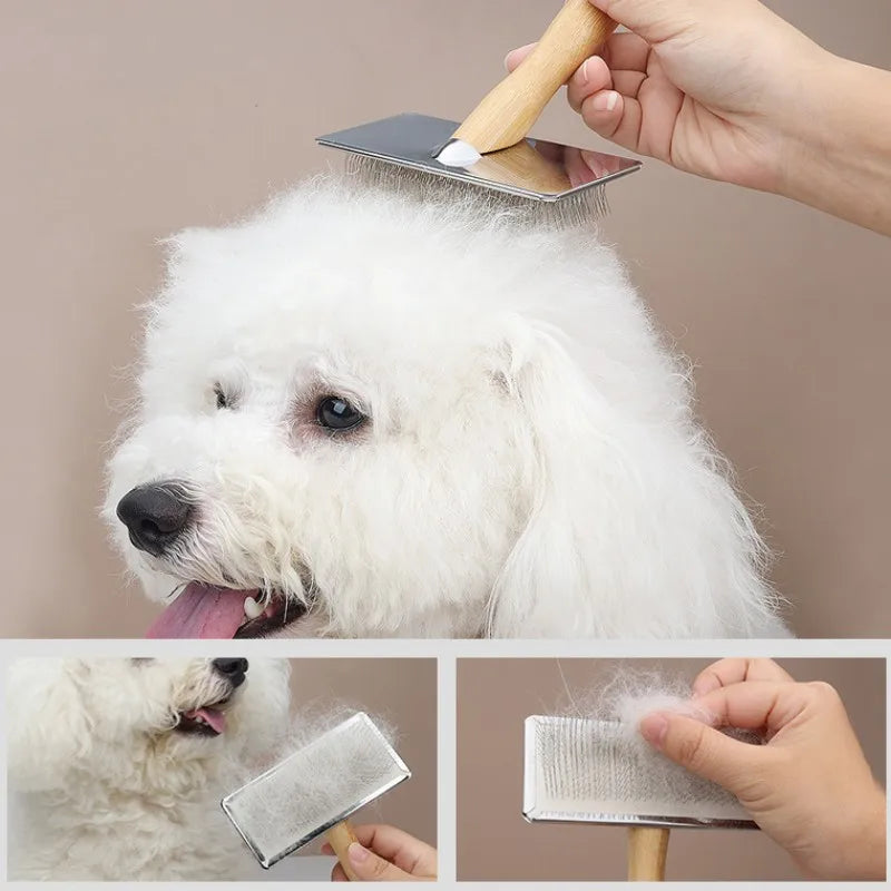 Solid Wood Pet Grooming Comb