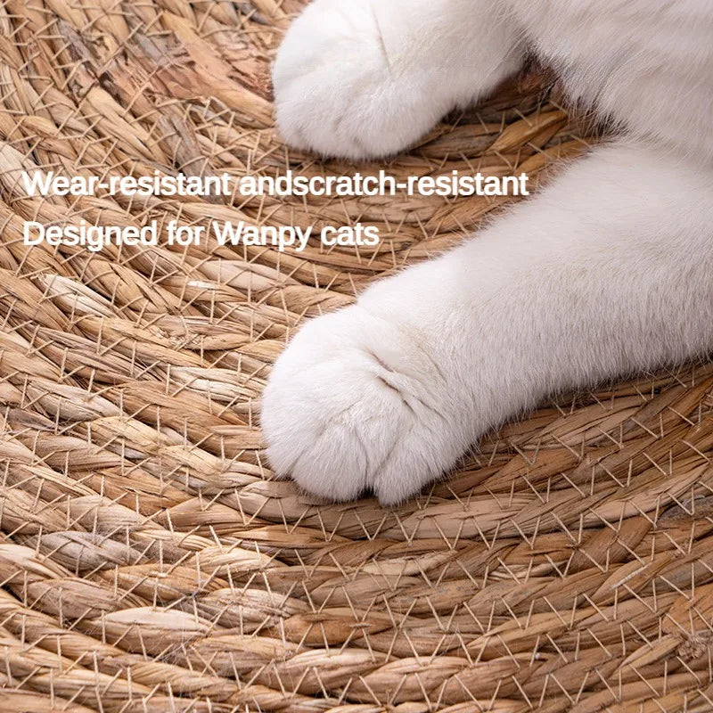 Rattan Cat Scratcher Mat – Nail Sharpening Board & Furniture Protector