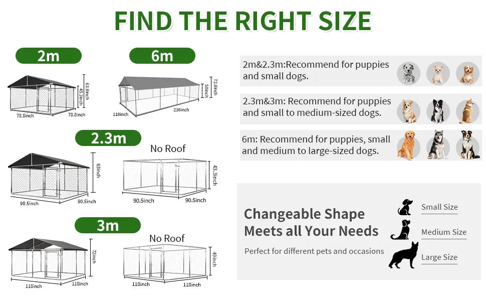 Outdoor Heavy-Duty Dog Kennel