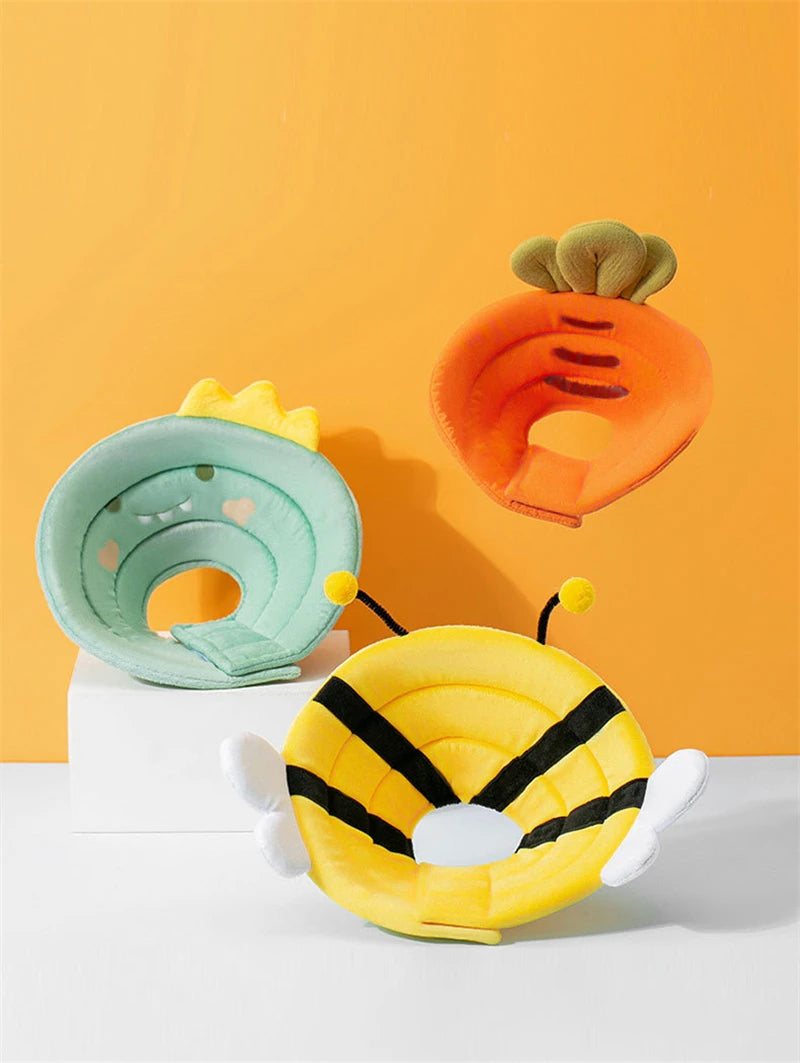 Pet Elizabethan Recovery Collar, Lick & Bite Protection Headgear for Cats and Small Dogs