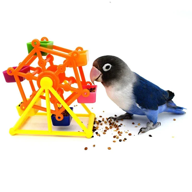 Colorful Rotating Windmill Bird Foraging & Training Toy
