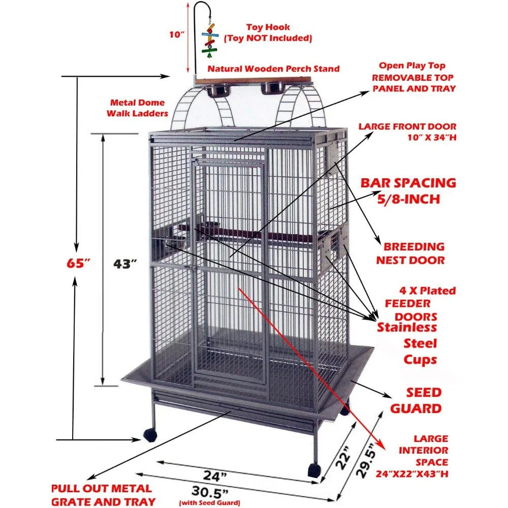 Castle Playtop Parrot Cage