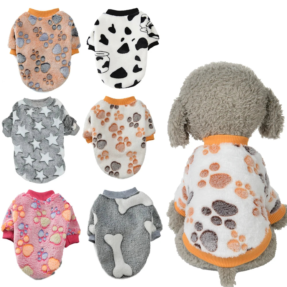 Warm Fleece Pet Sweater Vest for Small & Medium Dogs, Winter Coat for Cats
